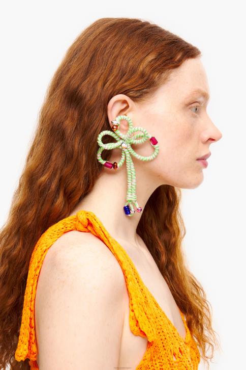 koord bloem oorbel Bimba Y Lola roze accessoires 4HDL848