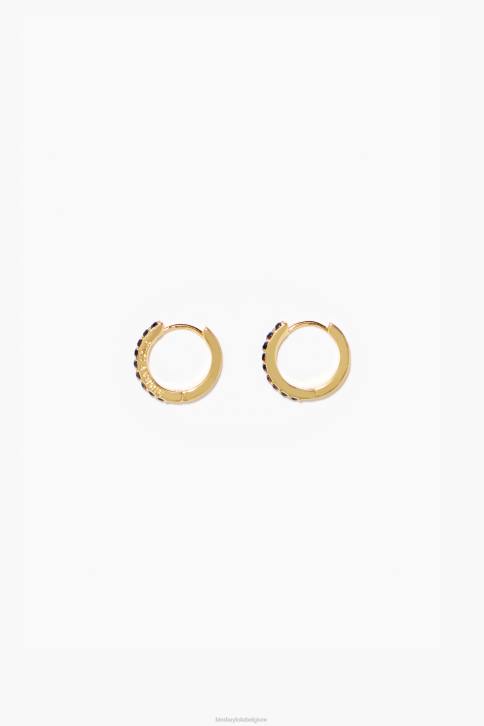 kristallen midi hoepel oorbellen Bimba Y Lola zwart accessoires 4HDL851