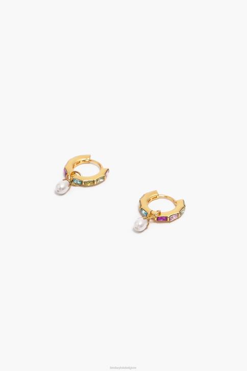 kristallen parel hoepel oorbellen Bimba Y Lola veelkleurig accessoires 4HDL784