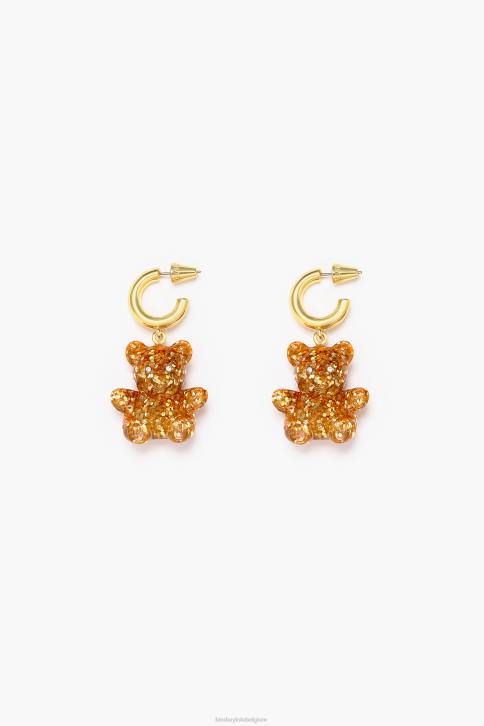lange hars teddybeer en oorbellen Bimba Y Lola goud accessoires 4HDL796