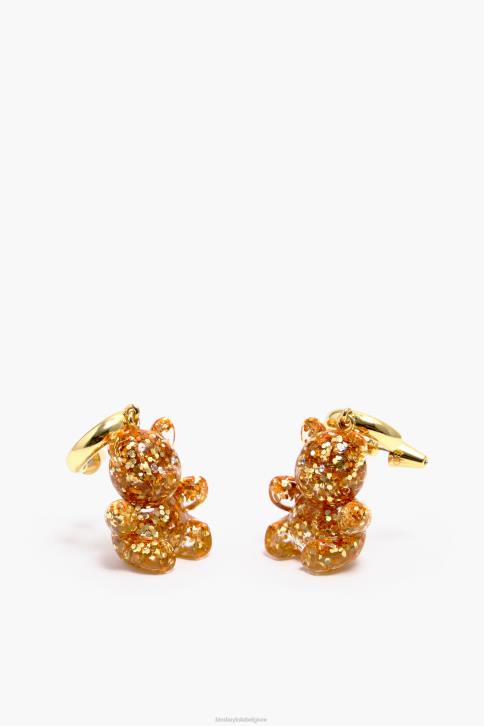 lange hars teddybeer en oorbellen Bimba Y Lola goud accessoires 4HDL796