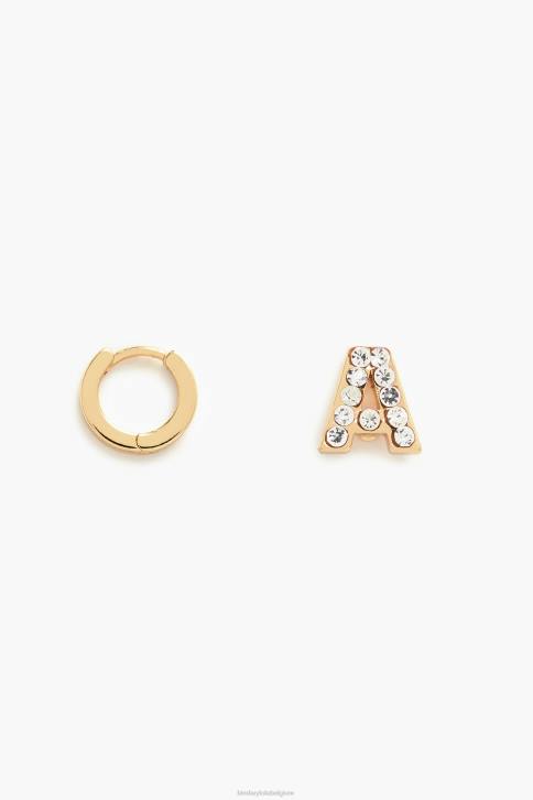 letter mini hoepel oorbellen Bimba Y Lola A accessoires 4HDL837