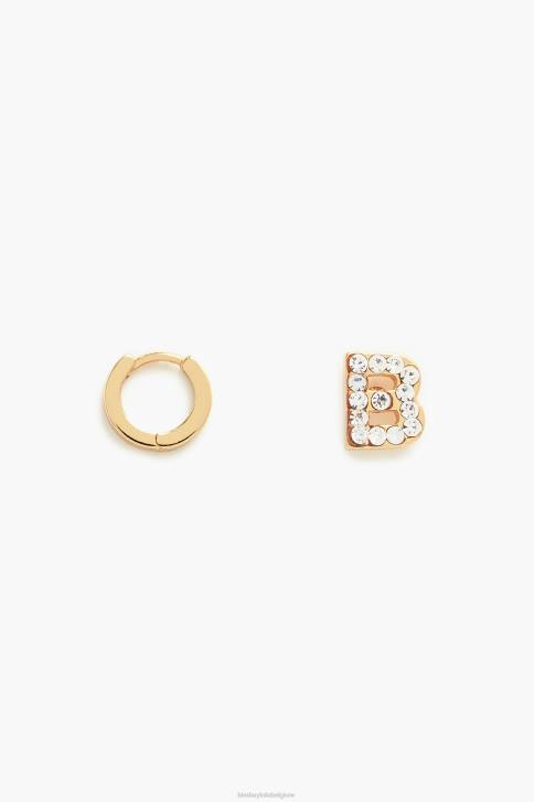 letter mini hoepel oorbellen Bimba Y Lola B accessoires 4HDL838