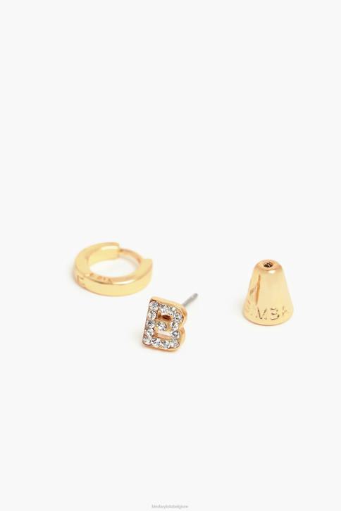 letter mini hoepel oorbellen Bimba Y Lola B accessoires 4HDL838