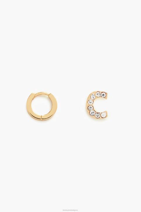 letter mini hoepel oorbellen Bimba Y Lola C accessoires 4HDL839