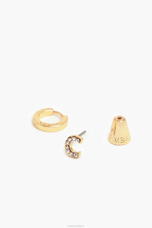 letter mini hoepel oorbellen Bimba Y Lola C accessoires 4HDL839