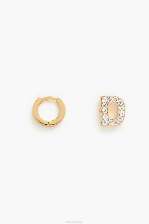 letter mini hoepel oorbellen Bimba Y Lola D accessoires 4HDL840