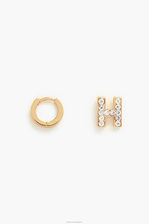 letter mini hoepel oorbellen Bimba Y Lola H accessoires 4HDL1156
