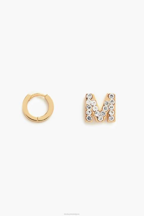 letter mini hoepel oorbellen Bimba Y Lola M accessoires 4HDL1161