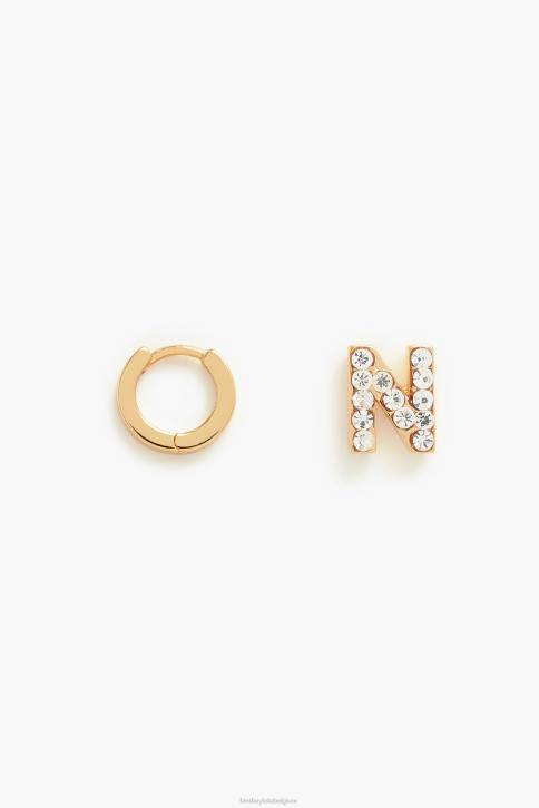 letter mini hoepel oorbellen Bimba Y Lola N accessoires 4HDL1162