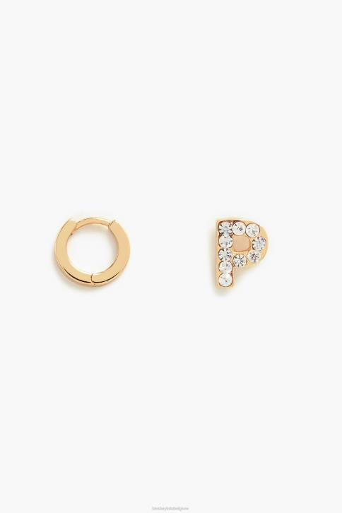 letter mini hoepel oorbellen Bimba Y Lola P accessoires 4HDL1164