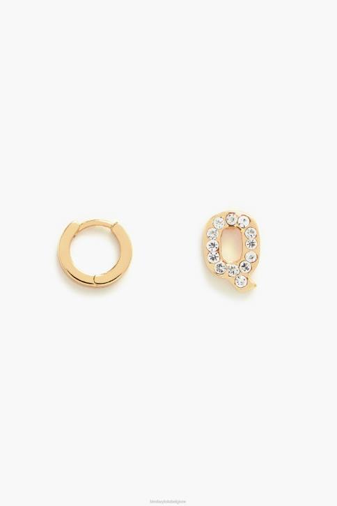 letter mini hoepel oorbellen Bimba Y Lola Q accessoires 4HDL1165