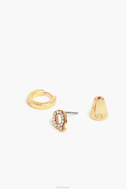 letter mini hoepel oorbellen Bimba Y Lola Q accessoires 4HDL1165