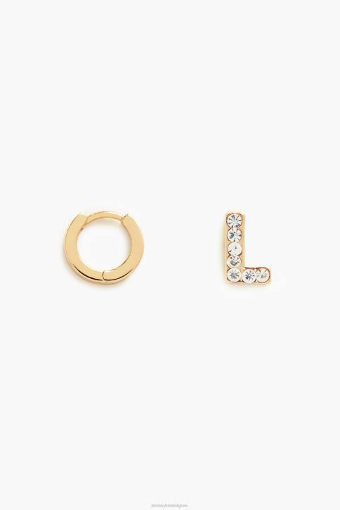 letter mini hoepel oorbellen Bimba Y Lola ik accessoires 4HDL1160
