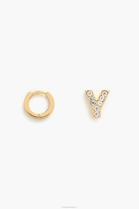 letter mini hoepel oorbellen Bimba Y Lola j accessoires 4HDL1173
