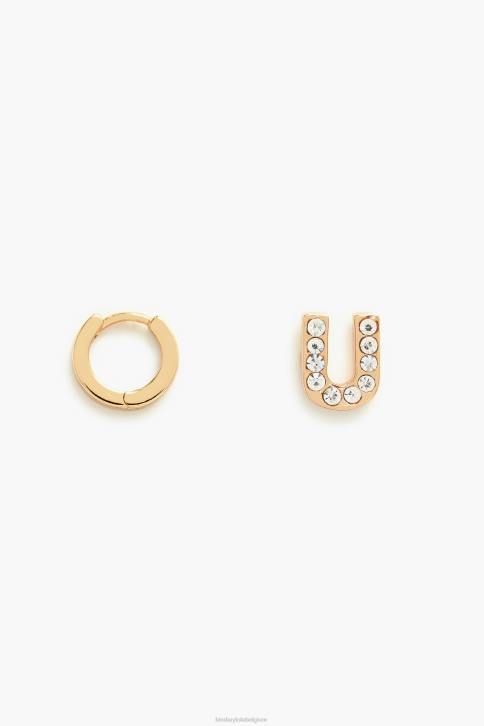 letter mini hoepel oorbellen Bimba Y Lola u accessoires 4HDL1169
