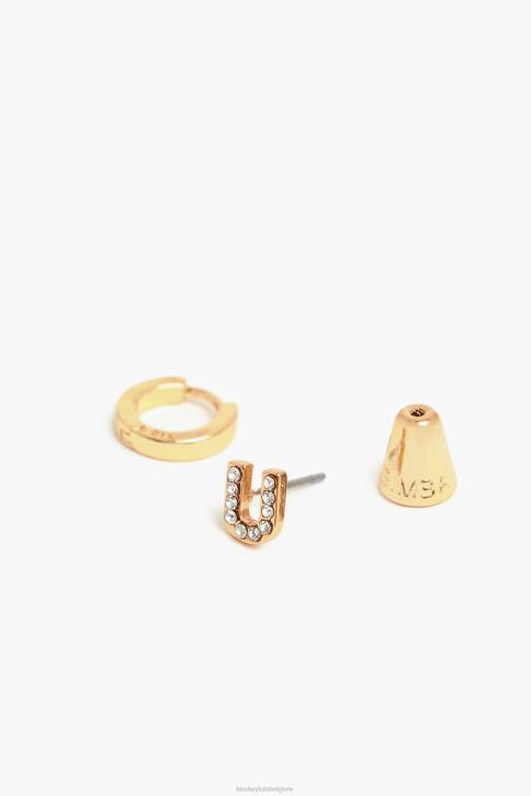 letter mini hoepel oorbellen Bimba Y Lola u accessoires 4HDL1169