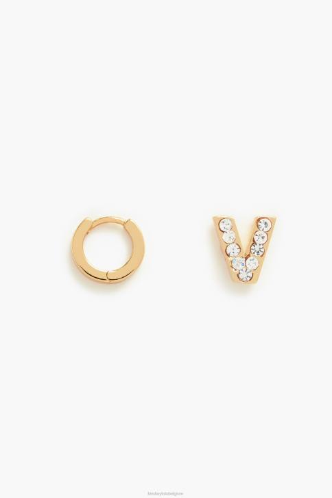letter mini hoepel oorbellen Bimba Y Lola v accessoires 4HDL1170