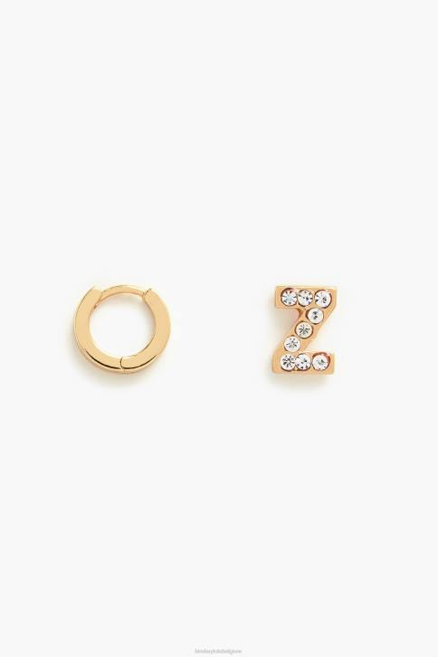 letter mini hoepel oorbellen Bimba Y Lola z accessoires 4HDL1174