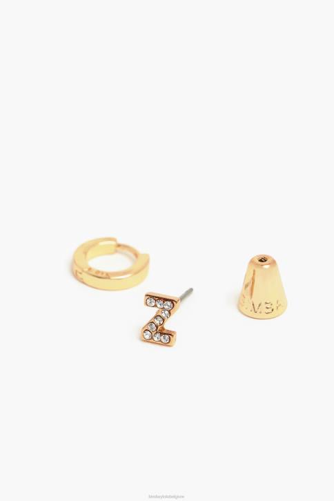 letter mini hoepel oorbellen Bimba Y Lola z accessoires 4HDL1174