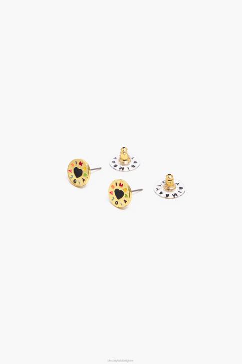 logo hart oorbellen Bimba Y Lola gouden accessoires 4HDL693