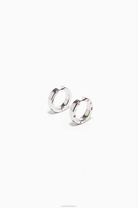 oorbellen met logo Bimba Y Lola donker zilver en veelkleurig accessoires 4HDL717