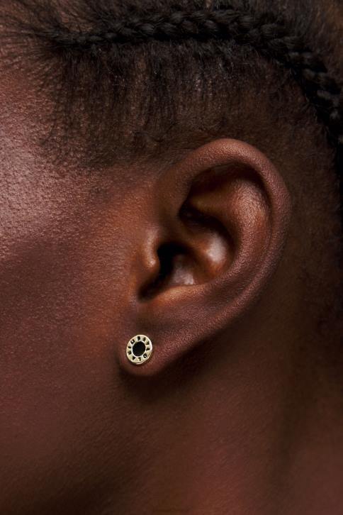 oorbellen met logoknopen Bimba Y Lola zwart accessoires 4HDL826