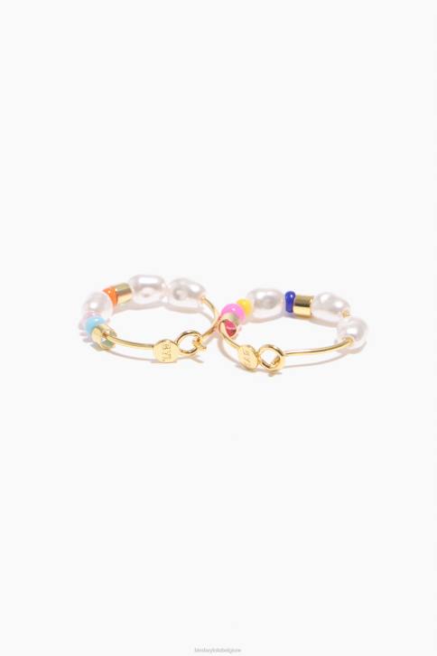oorringen Bimba Y Lola veelkleurige parels en kralen accessoires 4HDL771