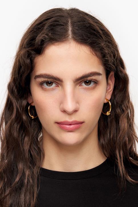 spiraal hoepel oorbellen Bimba Y Lola gouden accessoires 4HDL817