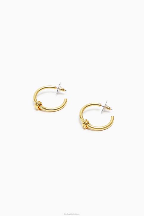 spiraal hoepel oorbellen Bimba Y Lola gouden accessoires 4HDL817