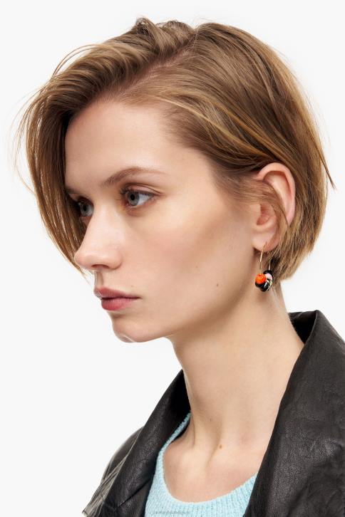 stenen hoepel oorbellen Bimba Y Lola zwart accessoires 4HDL769