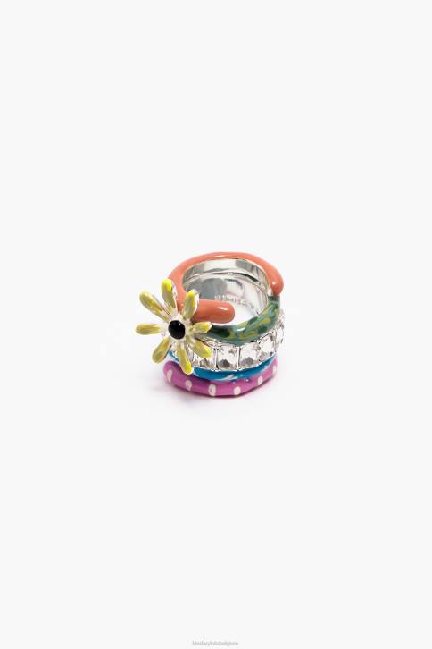 kristallen emaille ring Bimba Y Lola veelkleurig accessoires 4HDL681