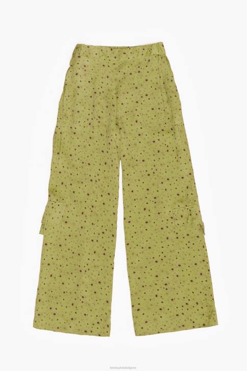 bloemen full print cupro broek Bimba Y Lola khaki kleding 4HDL437