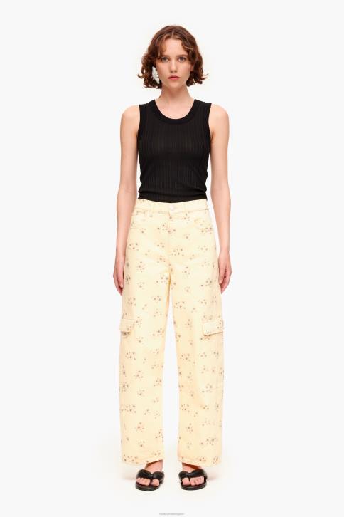 cargo - cargobroek met bloemenprint van acryl Bimba Y Lola ivoor kleding 4HDL407