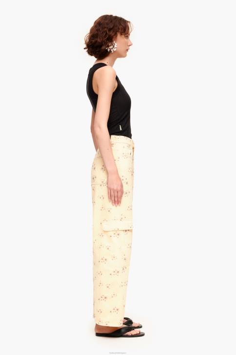 cargo - cargobroek met bloemenprint van acryl Bimba Y Lola ivoor kleding 4HDL407