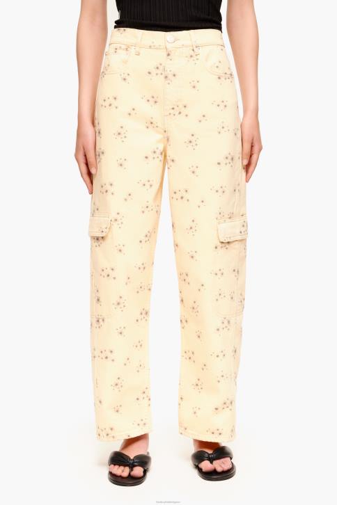 cargo - cargobroek met bloemenprint van acryl Bimba Y Lola ivoor kleding 4HDL407