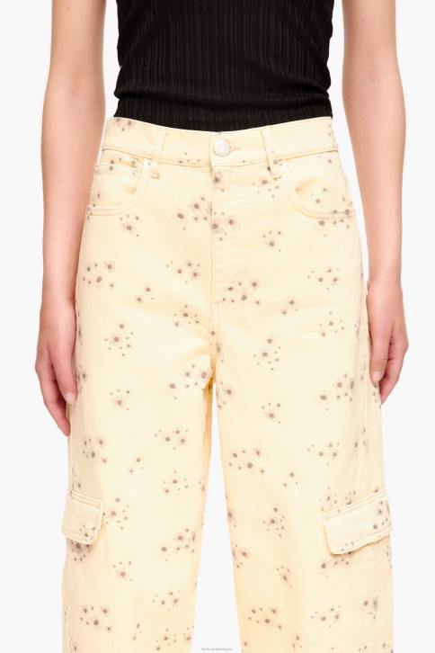 cargo - cargobroek met bloemenprint van acryl Bimba Y Lola ivoor kleding 4HDL407