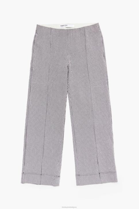 geruite wijd uitlopende broek Bimba Y Lola zwart kleding 4HDL415