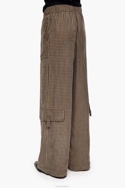 gingham cupro broek Bimba Y Lola zwart en bruin kleding 4HDL438