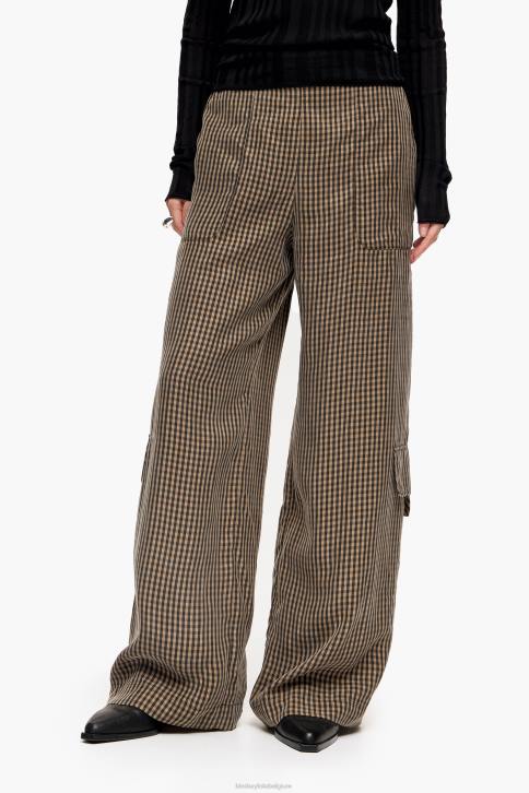 gingham cupro broek Bimba Y Lola zwart en bruin kleding 4HDL438