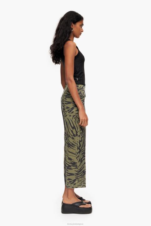 kaki vlindervleugel tweekleurige broek Bimba Y Lola stromend kleding 4HDL402