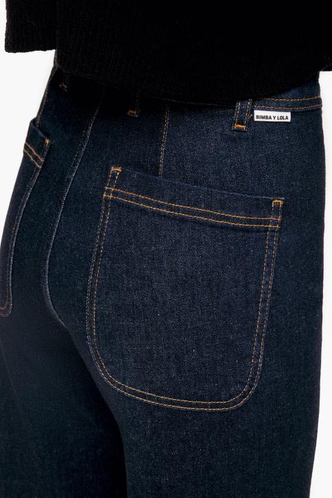 culotte - spijkerbroek met hoge taille Bimba Y Lola donkerblauw kleding 4HDL442