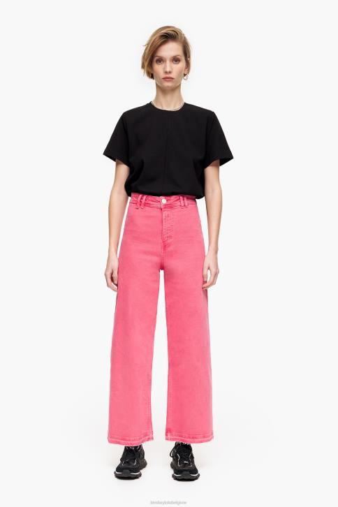 culotte - spijkerbroek met hoge taille Bimba Y Lola kers kleding 4HDL447