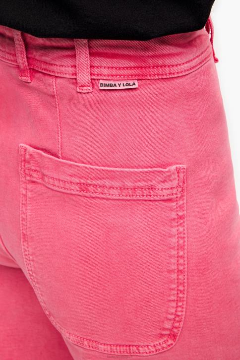 culotte - spijkerbroek met hoge taille Bimba Y Lola kers kleding 4HDL447