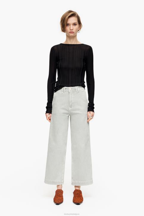 culotte - spijkerbroek met hoge taille Bimba Y Lola muntgroen kleding 4HDL444