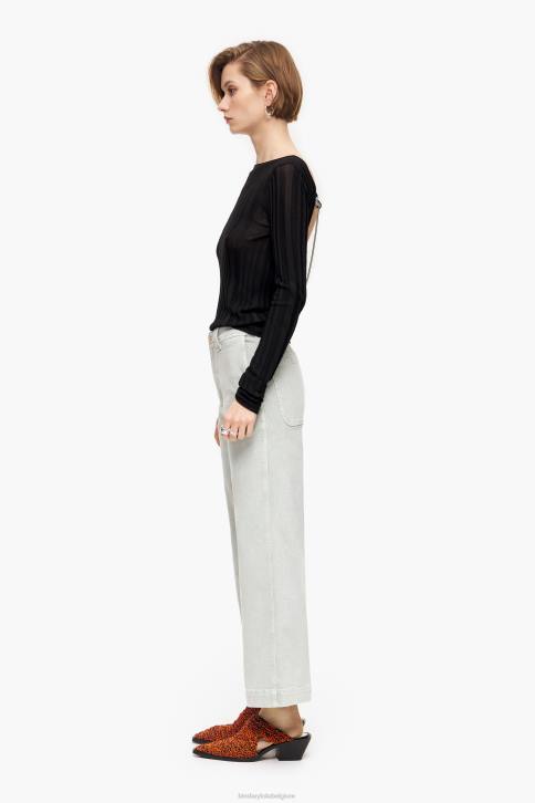 culotte - spijkerbroek met hoge taille Bimba Y Lola muntgroen kleding 4HDL444