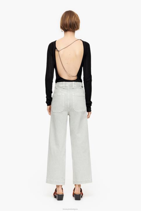 culotte - spijkerbroek met hoge taille Bimba Y Lola muntgroen kleding 4HDL444