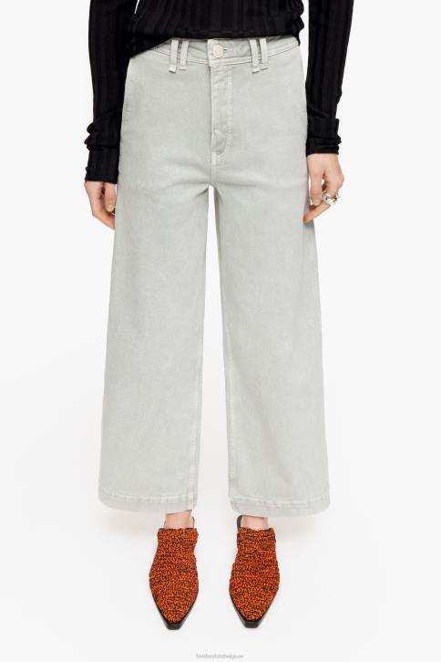 culotte - spijkerbroek met hoge taille Bimba Y Lola muntgroen kleding 4HDL444