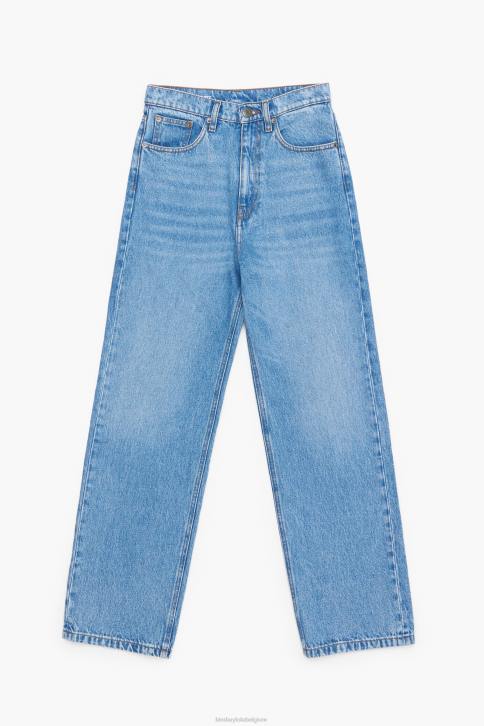 rechte cropped - rechte jeans Bimba Y Lola midden blauw kleding 4HDL532