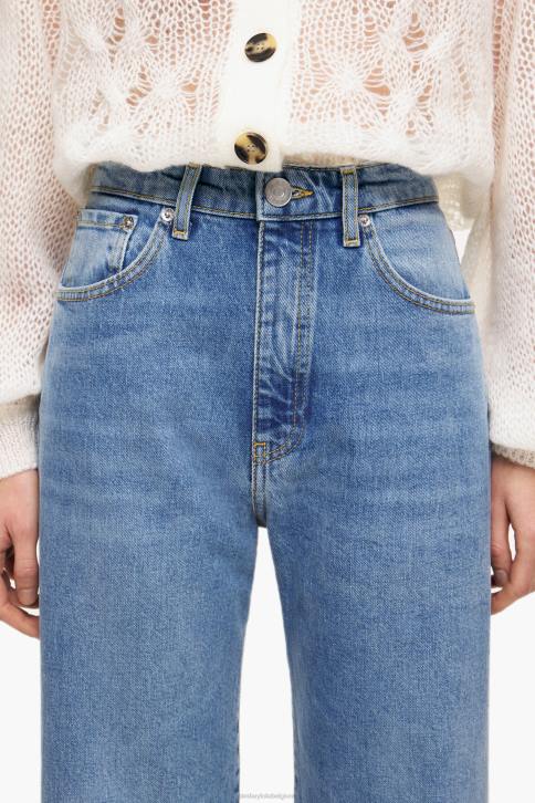 rechte cropped - rechte jeans Bimba Y Lola midden blauw kleding 4HDL532